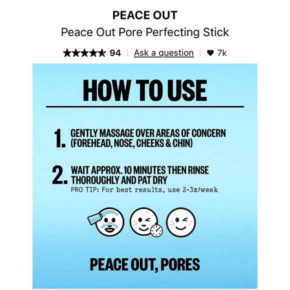 Peace Out Pore Perfecting Stick - Picture 7 of 8